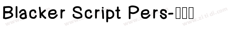 Blacker Script Pers字体转换